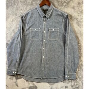 NWT Proof Shirt Mens XL STRONG Indigo Chambray Work Outdoor Button Up Huckberry